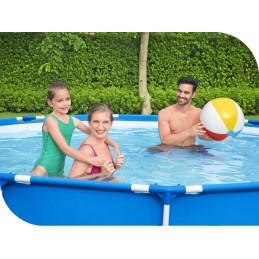 Plieninis sodo baseinas 396x84 bestway 5612e su maksimaliu siurbliu
