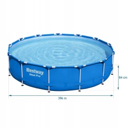 Tērauda dārza baseins 396x84 bestway 5612e ar max sūkni