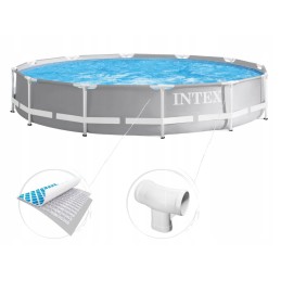 Intex rėmo sodo baseinas 366x76 cm intex 26712 pilnos kopėčios