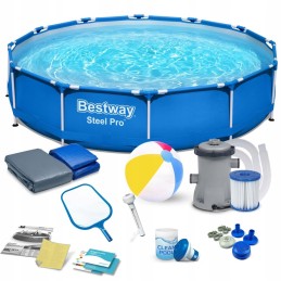 Plieninis sodo baseinas 366 x 76 cm rinkinys 15in1 bestway 56681