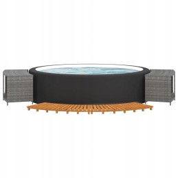 PE rotango ir plieno sūkurinės vonios korpusas patogiam SPA jūsų sode