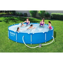 Bestway 56681 plieno profesionalus rėmo baseinas su filtro siurbliu 3 66m x 0,76m
