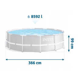 Plieninis sodo baseinas 366 x 99 cm 4in1 intex 26716gn