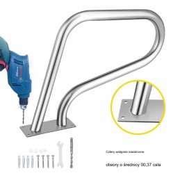 Nerūdijančio plieno baseino turėklai 81 2 cm