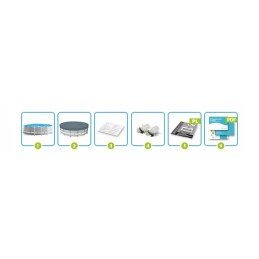 Intex plieno karkaso sodo baseinas 305x76cm 26700 6in1