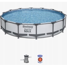 Liela tērauda baseina tērauda pro max 427x84cm 10220l bestway sūknis