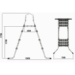 Baseino kopėčios 177 cm hecht 00122