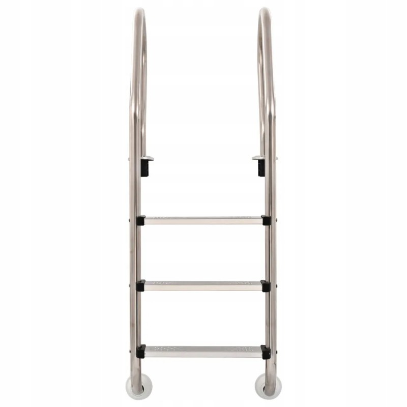 Vidaxl baseino kopėčios su 3 pakopomis nerūdijančio plieno 304 120 cm